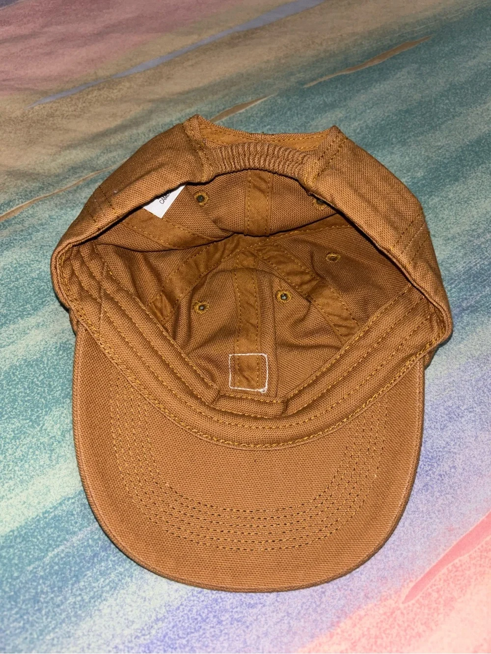 Carhartt Infant Brown Adjustable Cotton Authentic Canvas Flat Brim Hat Cap
